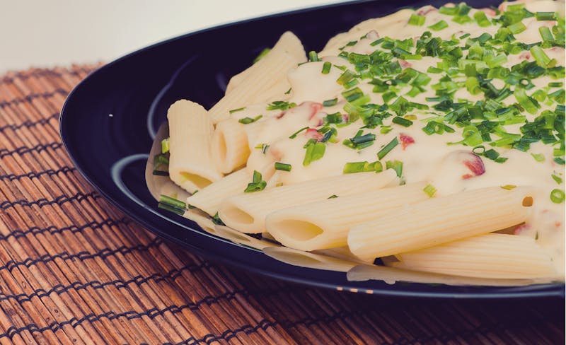 Penne alla vodka with fresh cream sauce